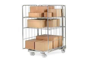 China Nestable Folded Metal Cage Trolley Welded Wire Mesh Logistics Trolley wholesale