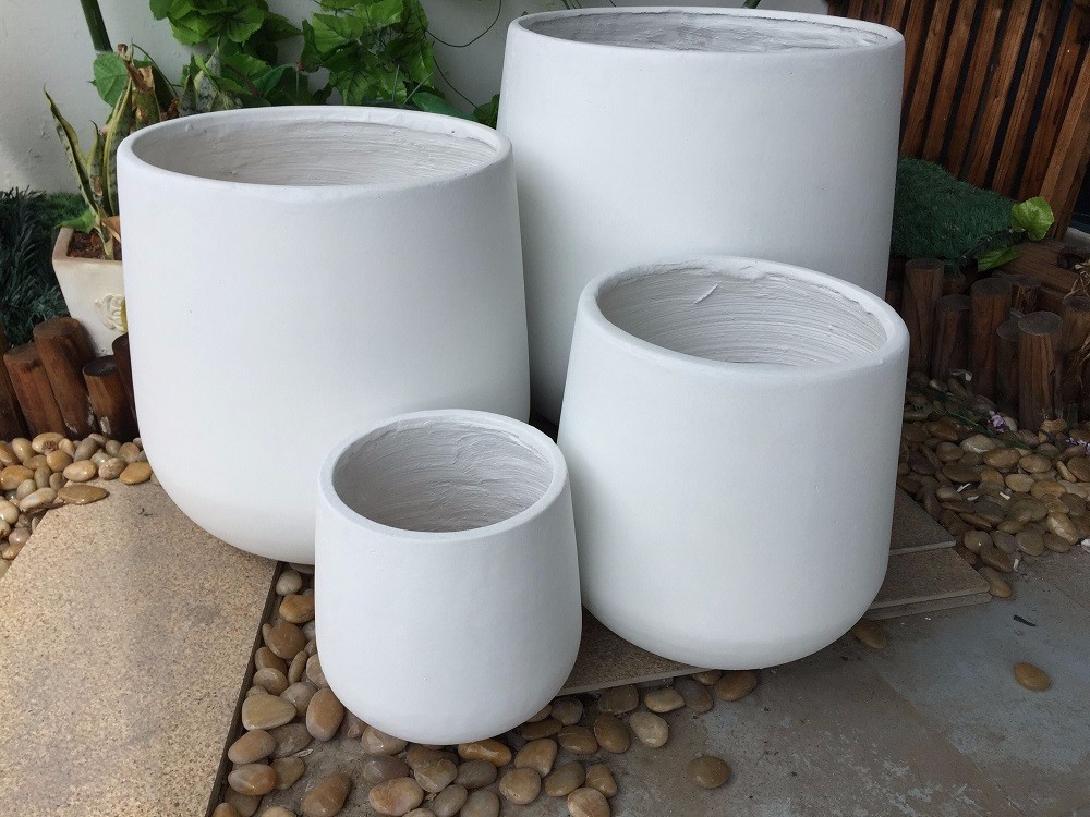 Frost Resistant FFiber Clay Planters For Indoor And Outdoor Plants