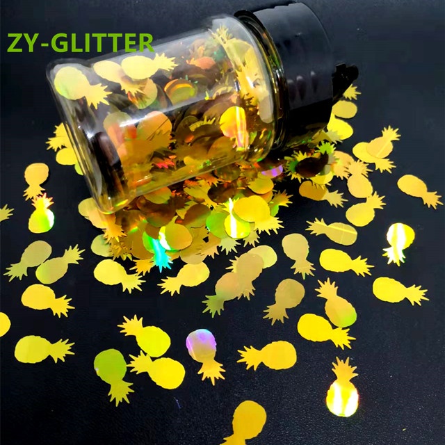 Party Supplies Handcraft Glitter Pineapple Shapes Kids Paint Glitter Ananas Shaped 1KG Packing