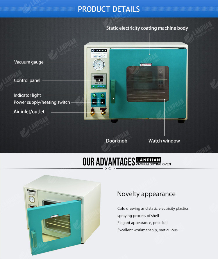 Vacuum Drying Oven Anti Corrosion Explosion 91L
