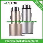 2015 top selling 5V 3.1A stainless steel dual usb Car Charger Manufacturers &