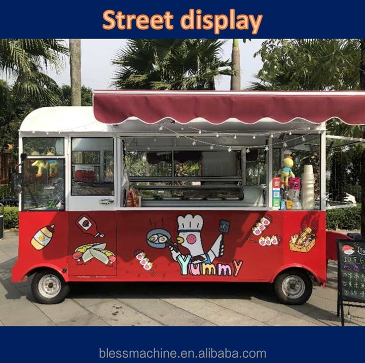 Customize Multi-function Mobile Food Cart for 2023 Fashionable Design 3200*1600*2350mm