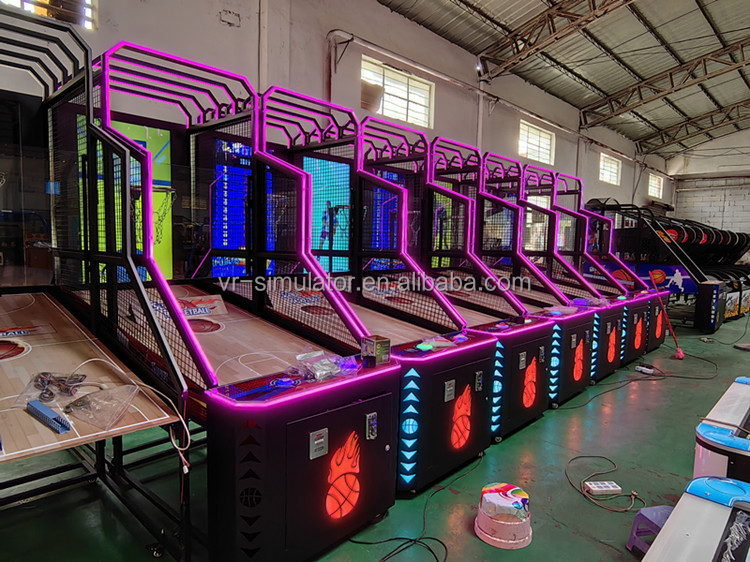 Coin Operated Luxury Street Arcade Basketball Hoop Machine With 55LCD Big Screen