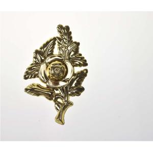 China Gold Color Coffin Accessories F01 Plastic Flower For Coffin / Casket wholesale