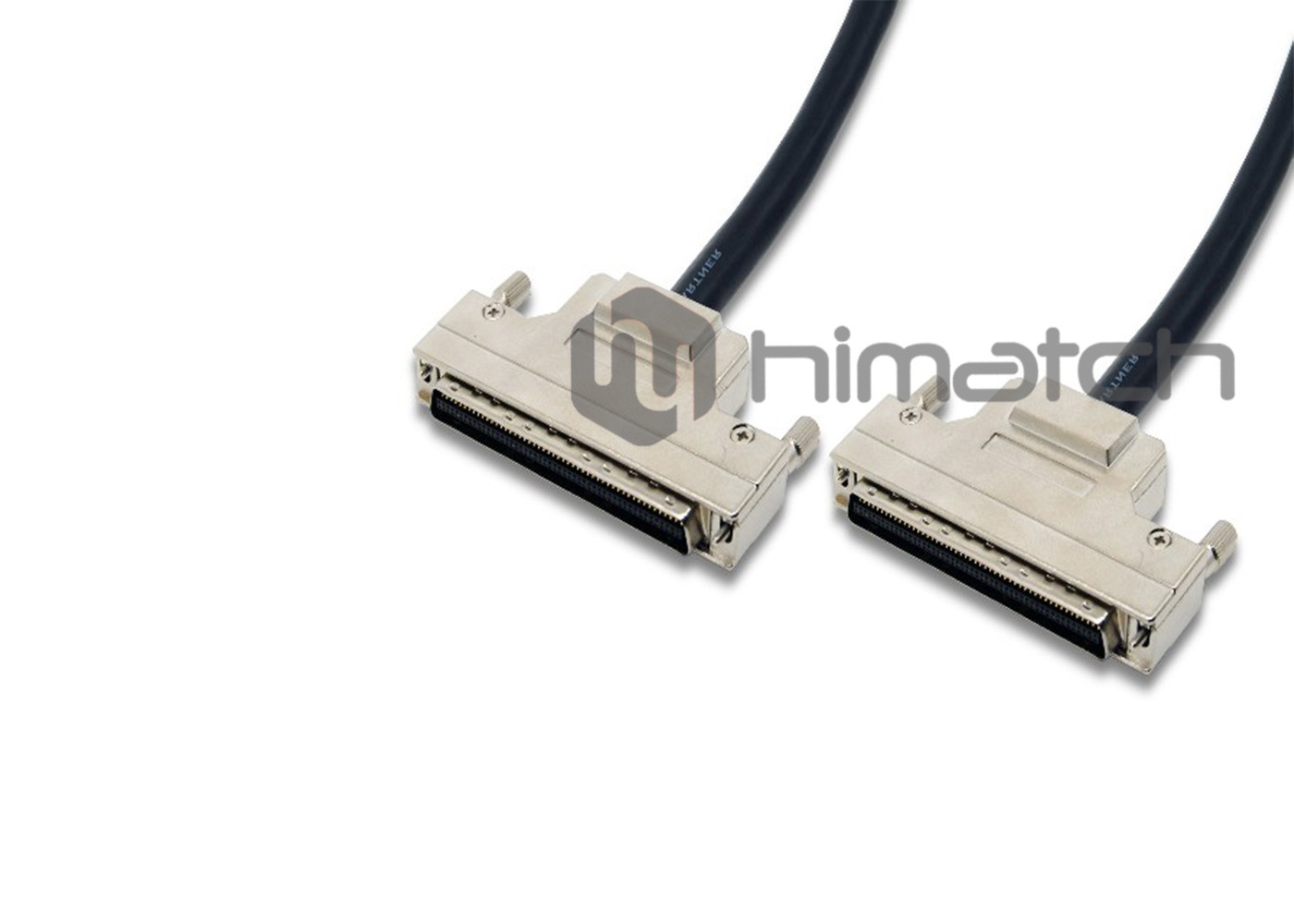 MDR 100 Pin Male To MDR 100 Pin SCSI Cable 5m Length With Metal Cover Screw
