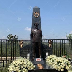China Life size Antique Bronze Sculpture Outdoor Silicon Bronze Memorial Statues wholesale