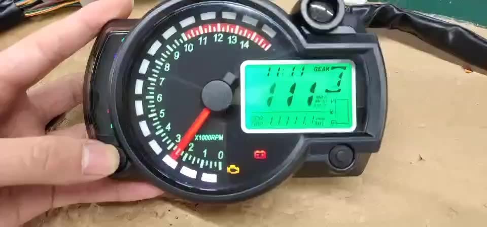 12V 15000RPM Digital Rpm Meter For Motorcycle ROHS Approval