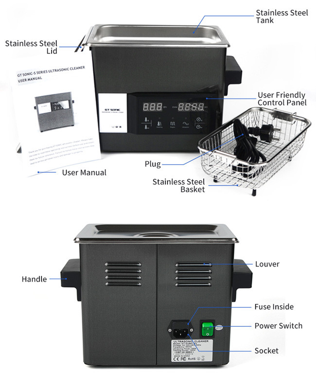 100W 40kHz Digital Ultrasonic Cleaner For Lab Medical Instruments