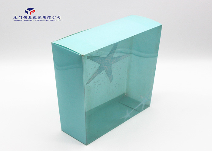 Full Blue Color PET Custom Printed Plastic Boxes Easily Assembled Long Life Time