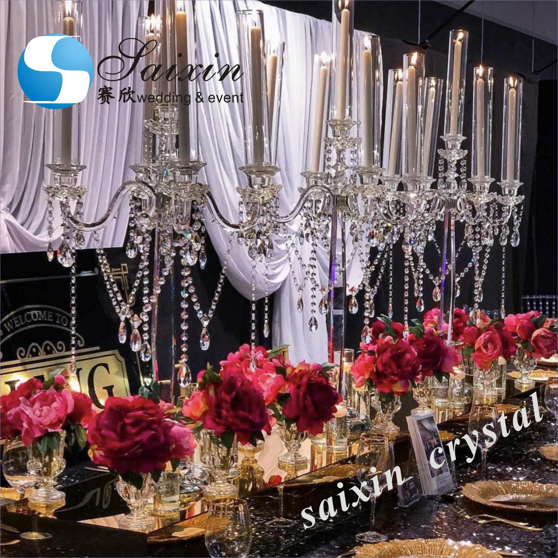 ZT-439 gold metal decoration flower arrangement stands for wedding hall