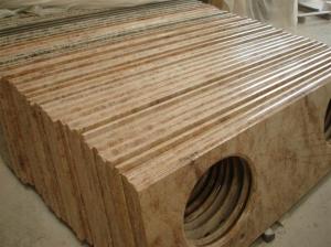 China Beige Travertine Marble Stone Countertops 2.63g / Cm3 Bulk Density wholesale
