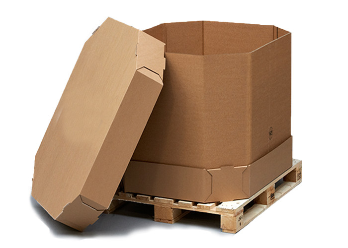 Cubic 1000l IBC Tank Coconut Oil Liquid Package Paper IBC Tote With Line Bag