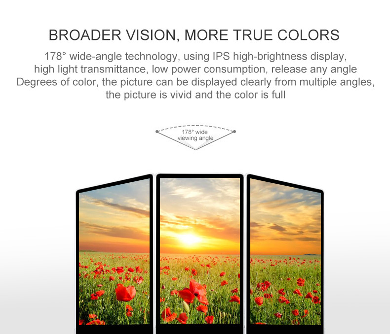 Commercial Mall Hotel Lobby Touch Android Floor Standing Kiosk Display