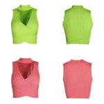 Hanging Neck Sleeveless Sexy Women's Knitted Tank Top