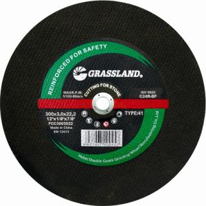 China Grassland 300X2.5X22mm Black 12 Inch Stone Cutting Discs wholesale