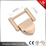 Minghao high quality 18.67*11.77mm metal Light gold sqare buckle