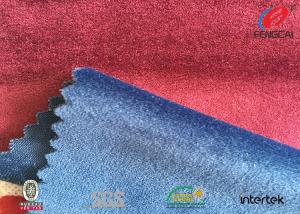 China Brushed / Crushed Velvet Upholstery Fabric , Shiny Micro Velvet Fabric 320GSM wholesale