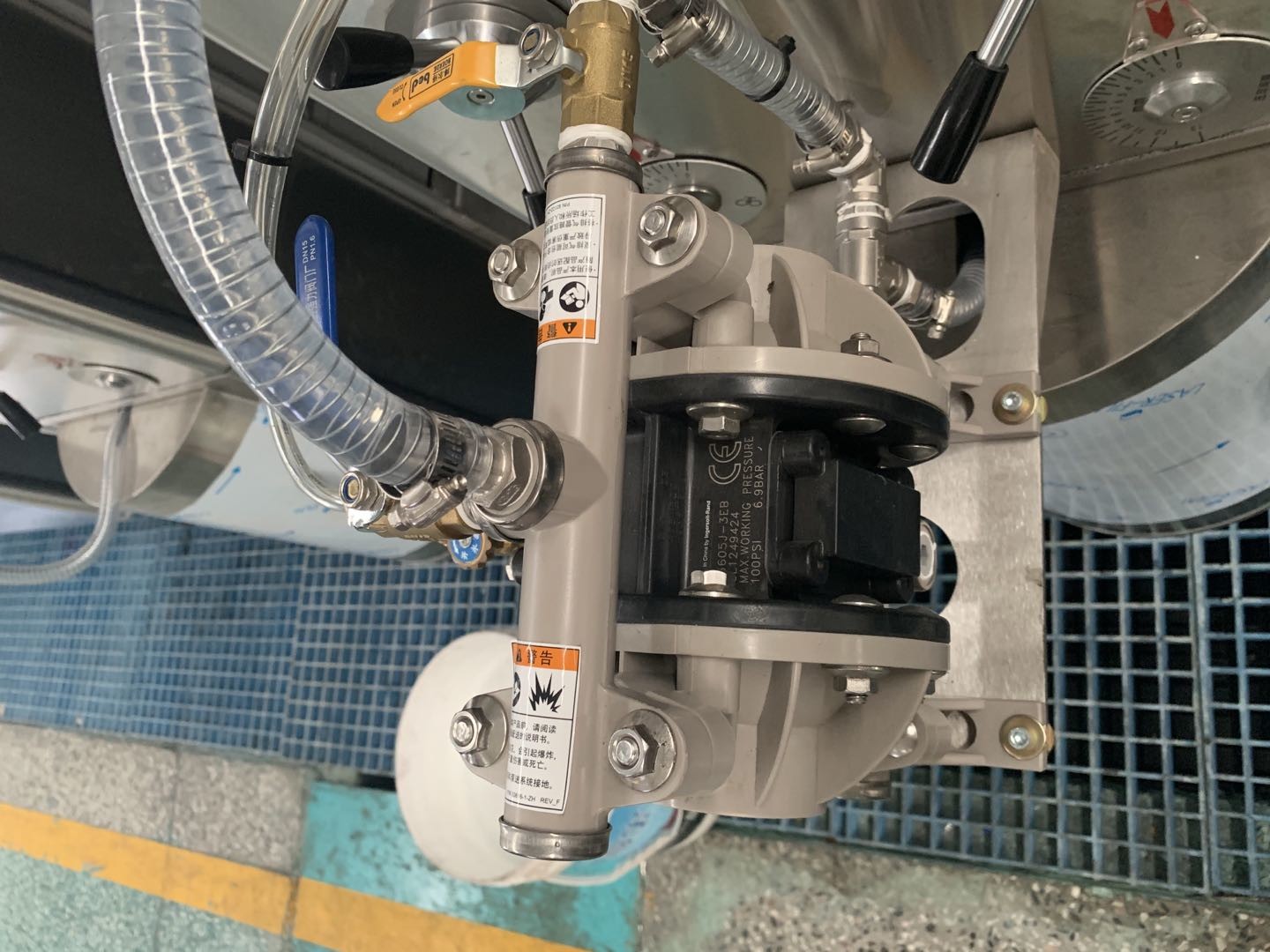 BSPT Flexo Printing Machine Parts , 3.7KG Pneumatic Diaphragm Pump