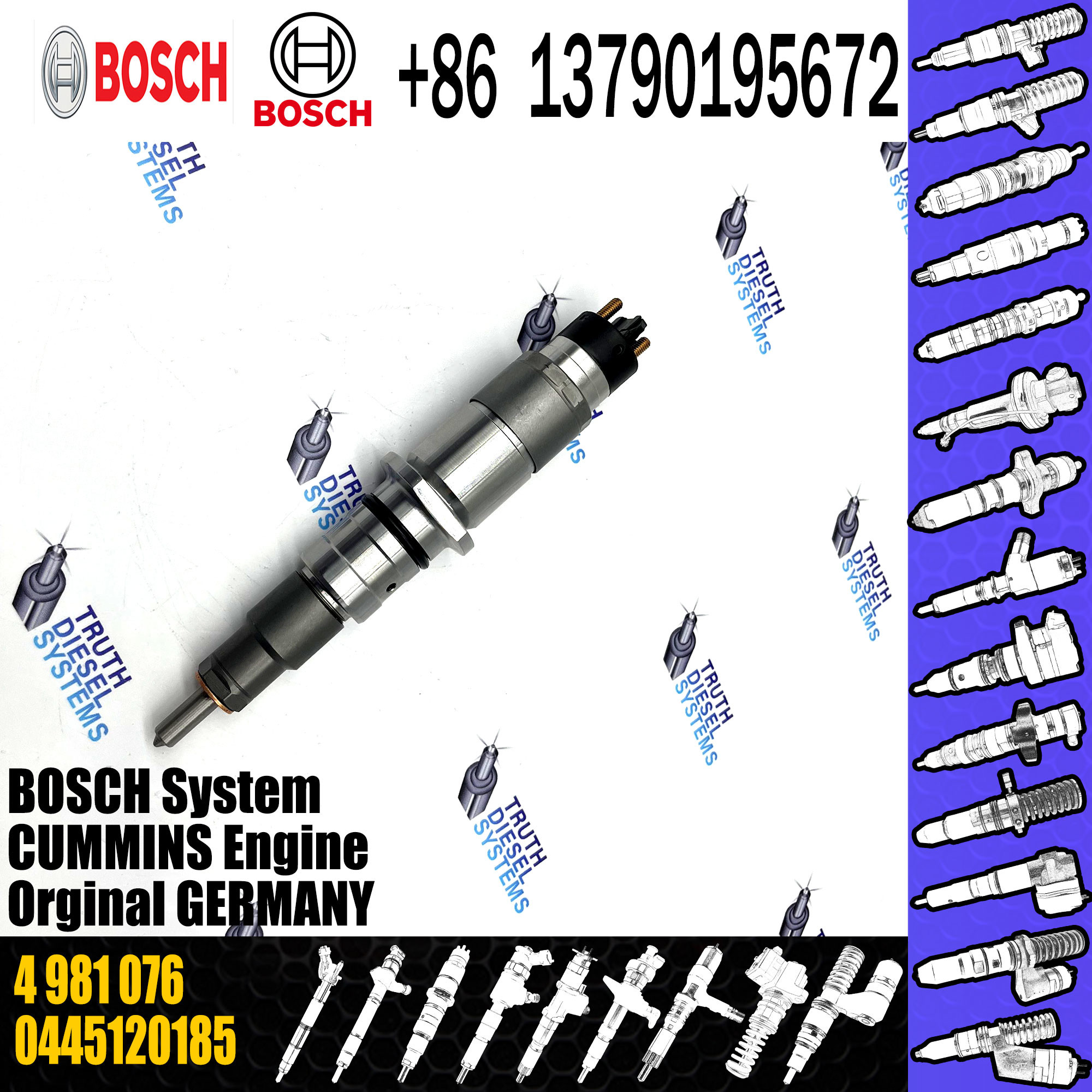High quality finest price diesel engine fittings engine injector 4981076