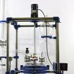 Double Layer Glass Reactor PTFE Sealing Stainless Steel Frame