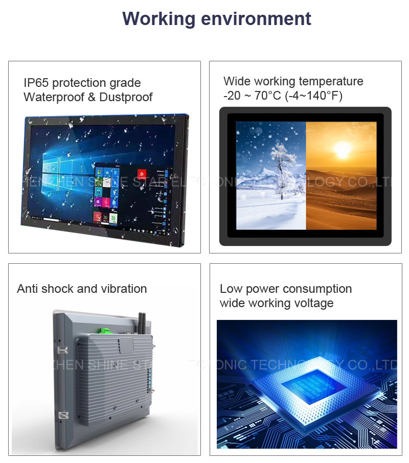 Waterproof 19 Inch LCD LED Industrial All In One PC Touch Screen