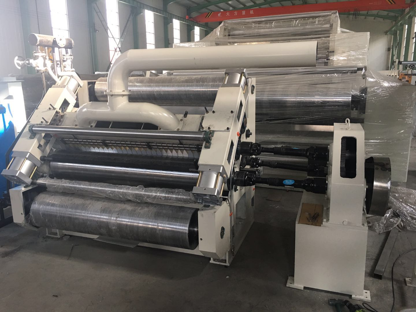 LIHENG Machinery Fingerless Type Single Facer 2-layer Corrugated Paperboard Production Line