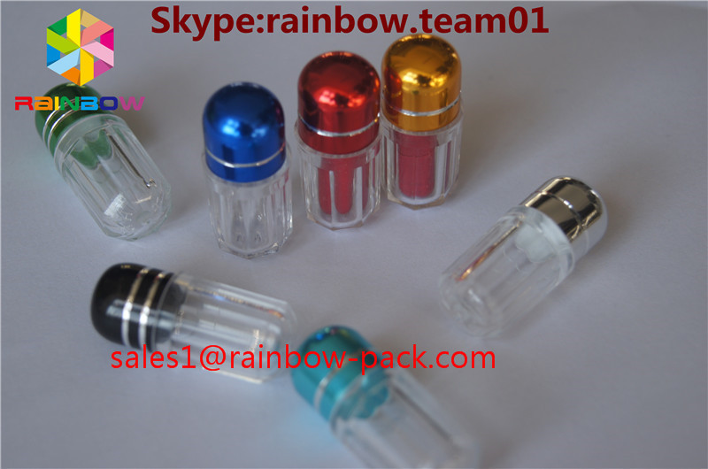 Pill packaging capsule contianer with metal cap sex pill packaging capsule bottle with printed cap sex capsule packaging