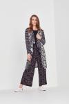 AW20 Low Unit Price Fashion Knitting Print fabric Ladies Blouse