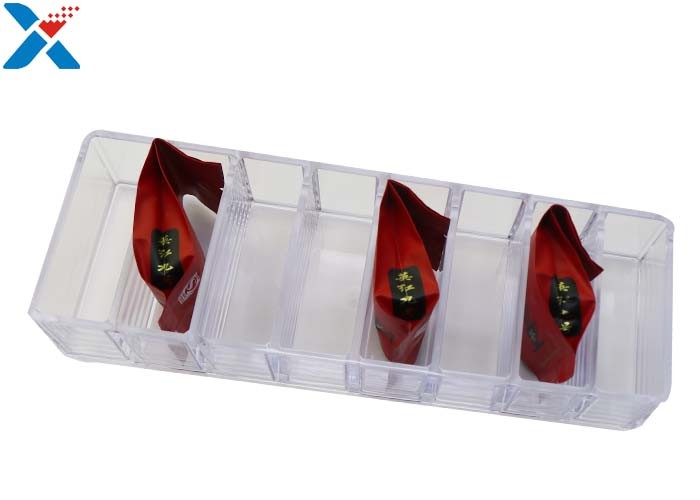 Customized Acrylic Makeup Organiser For Tea Storage Box / Coffee Holder