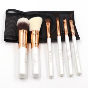 China Environmental Protection 6pcs Real Hair Makeup Brush Set Plastic Handle wholesale