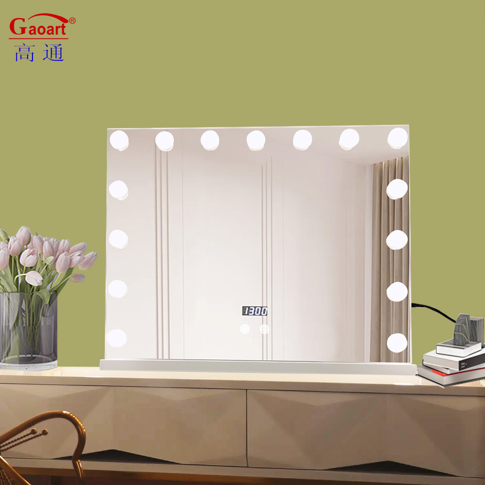 Adjustable Full Led Light Bulbs Marron Mirror for in Every Day Occasions in Home Decor