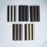 Odorless Soundproof Slatted Accent Walls , Flameproof Acoustic Wall Panels Wood