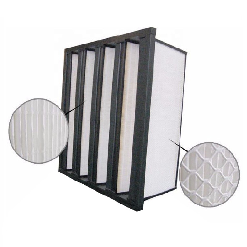 900m3/H Cleanroom Air Filter 2 Interval V Bank Plastic Frame