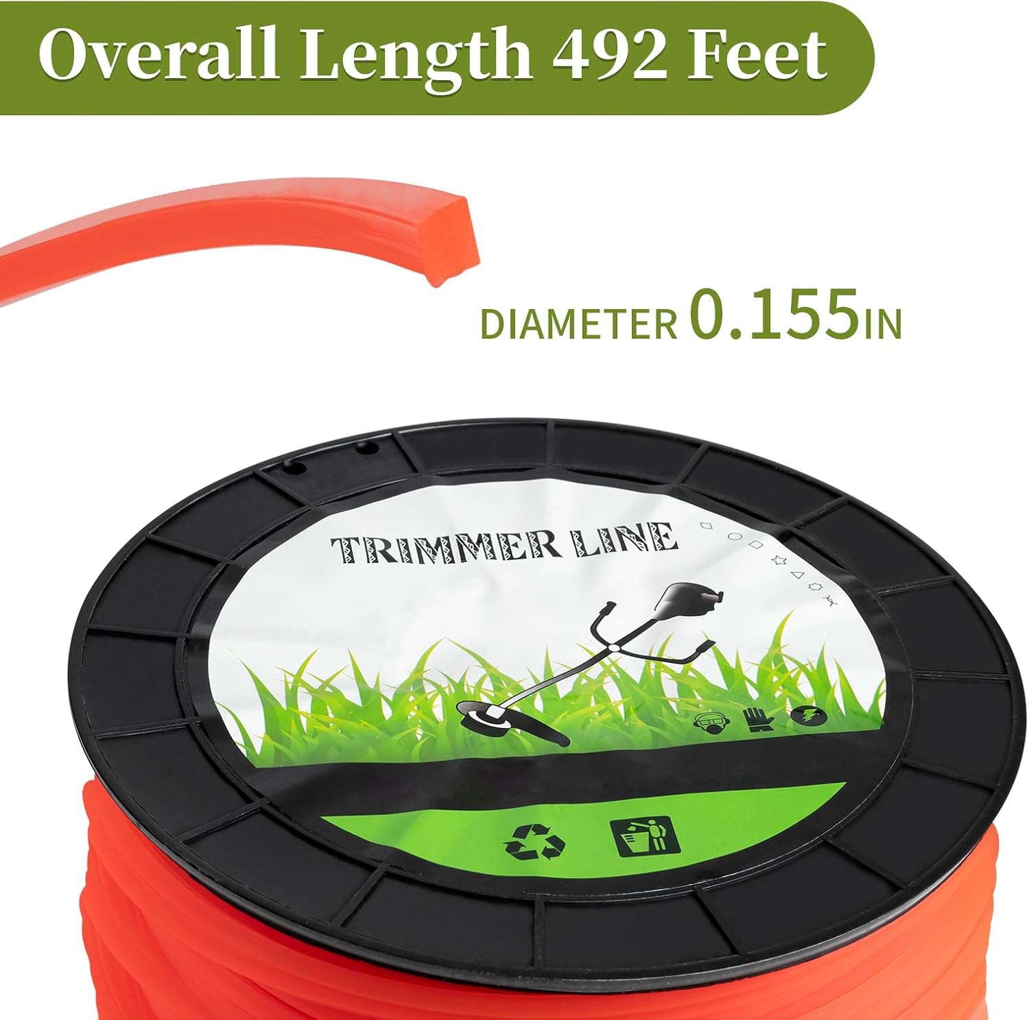Garden Tools Spare Parts Brush Cutter String Trimmer 1.0mm-5.0mm Grass Trimmer Line