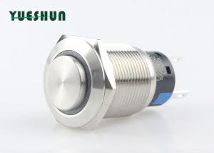 China 12V Ring LED Metal Push Button Momentary Power Switch IP67 High Round Head wholesale