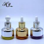 Hanya 15ml Glass Cosmetic Dropper Bottles With Golden Press