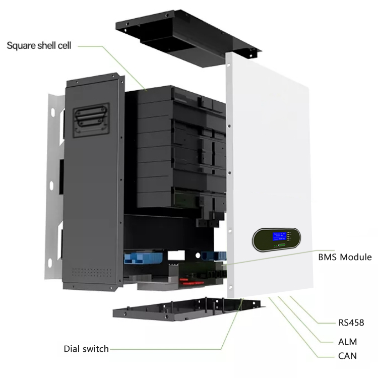 5Kwh 51.2V Wall Mounted Lithium Battery 100Ah Solar Energy Storage Battery