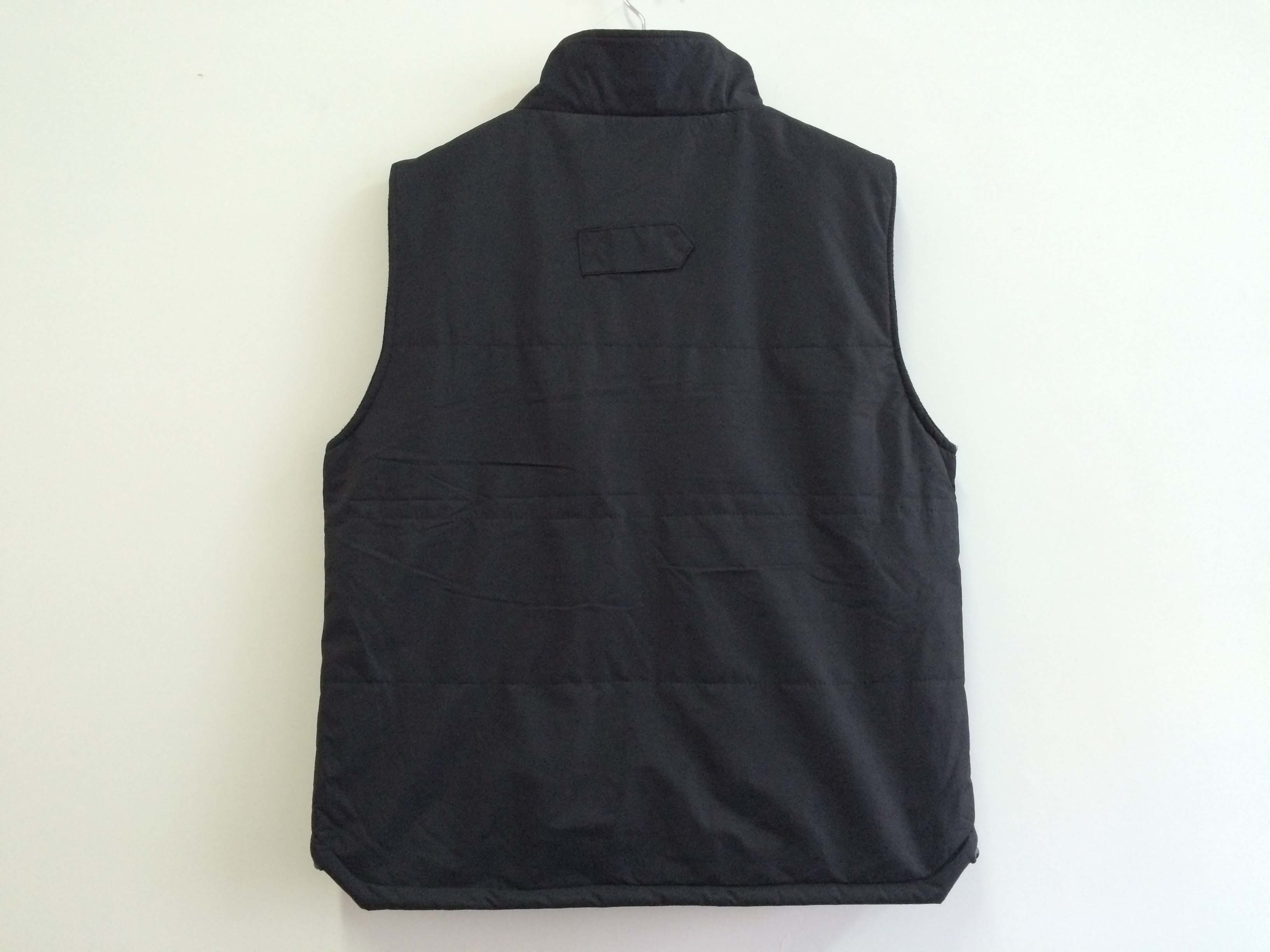 winter vest, warm waist coat, black, S-3XL, pongee outer, padding and polarfleece lining
