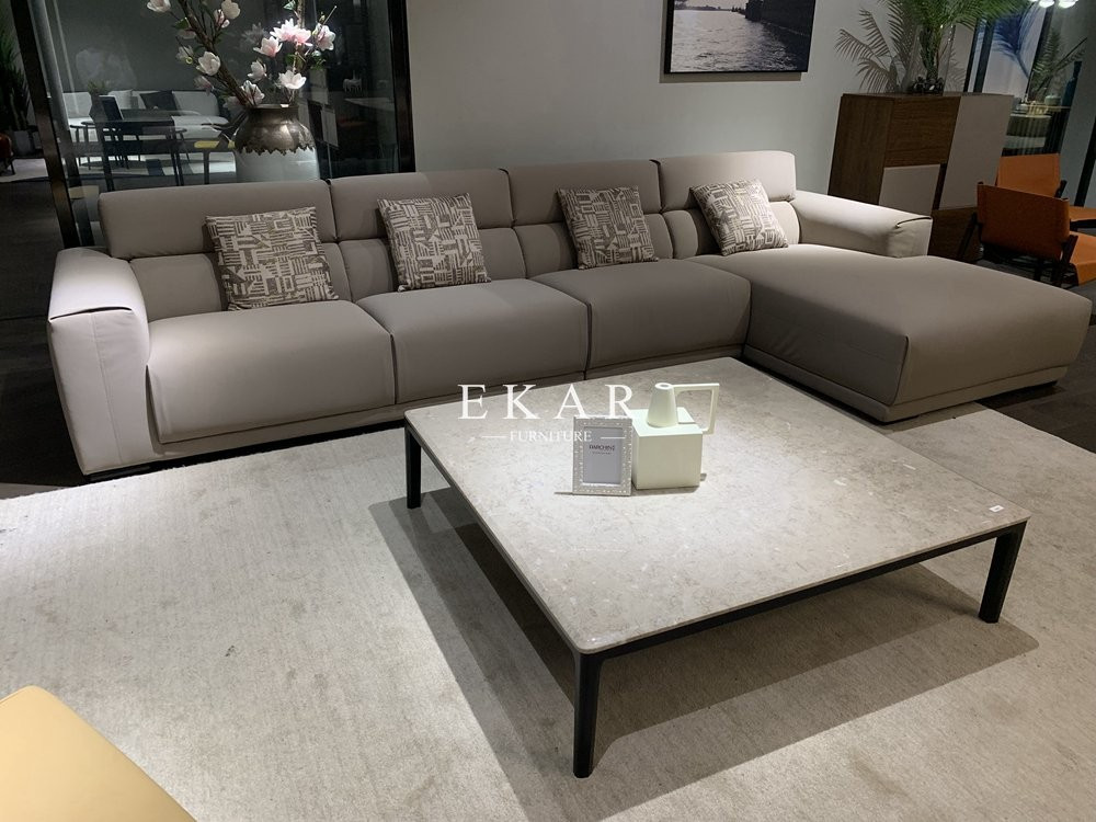 Metal Frame Oval Italian Simple Design Wooden Coffee Table