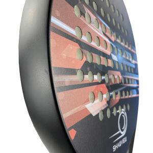 China Beach Tennis Padel Racket Diamond 18K Carbon Texture Palas De Padel wholesale
