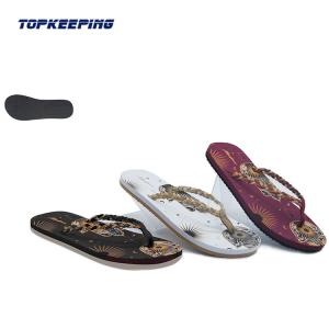 China Lady Rubber Sole Slippers Woman Flip Flops PU EVA Sole Flip Flop wholesale