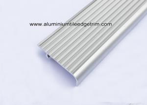 China Extruded Grooved Aluminum Stair Nosing With Anti - Slip Protection wholesale