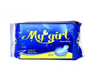 China Disposable Breathable Cotton Sanitary Napkin 280mm Sanitary Pads Organic wholesale