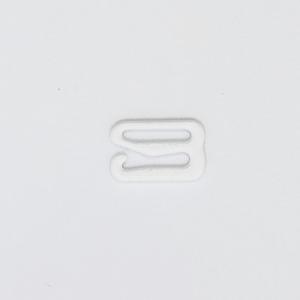 China White Eco Friendly Nylon Coated Metal Bra Hooks 12mm wholesale