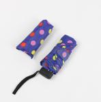 19.5 Inch Ladies Compact Umbrella , 5 Fold Umbrella Pocket Size Logo Printed