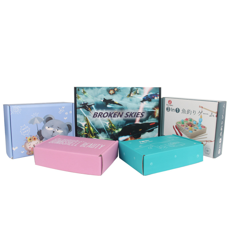 Custom Size Flat Packed Shipping Mailer Box Three Layer Corrugated Underwear Clothing