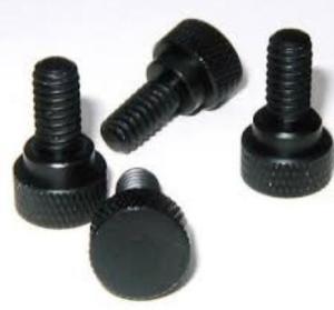 China Black Aluminum Knurled Thumb Screw For Automotive Hardware Fastener wholesale