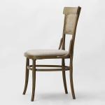 Custom Made Birch Wood Hotel Dining Chairs with Fabric Upholstery