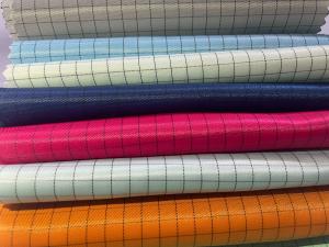 China Antistatic Esd Fabric Safe Conductive Cleanroom Polyester Twill Coverall Clothing Fabric wholesale
