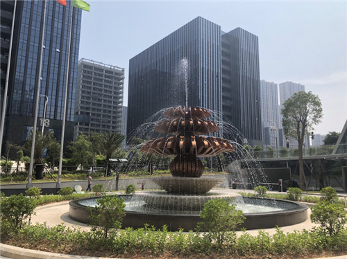Water Fountain Outdoor Garden Sculptures Stainless Steel Modern Customized